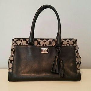 Coach Signature Black & Gray Tote